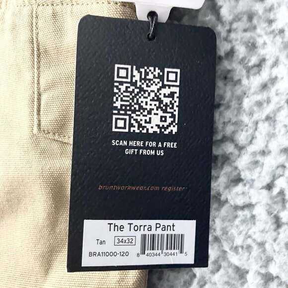 Brunt Torra Pant Pants Mens 34x32 Tan Straight Fit Workwear Stretch Durable - Picture 2 of 9